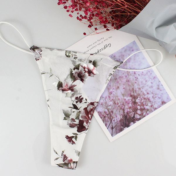 

lace thong transparent panties high waist cotton crtoch briefs underwear women soft and breathable g-string lingerie, Black;white