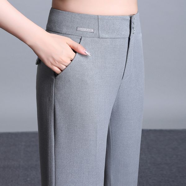 

2019 осень новый стиль high-end женские брюки костюм брюки женские высокого талией бизнес носите формальной одежды bib overall, White;black