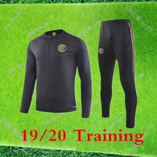 

player version inter training suit kits 2019 2020 icardi nainggolan palacio candrevr 19/20 tracksuit set s-3xl, Black