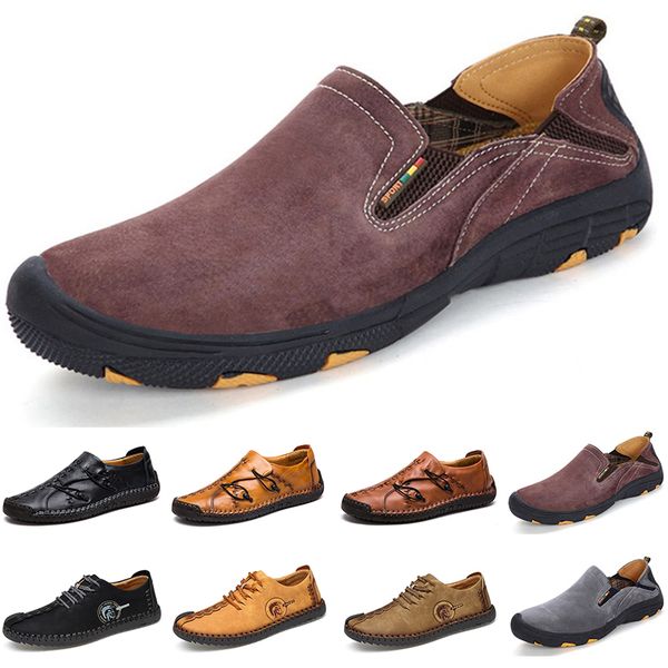 

2020 new designer luxury men casual shoes black loafers flat suede leather slip on fashion mens trainers sneakers size 38-45 color4