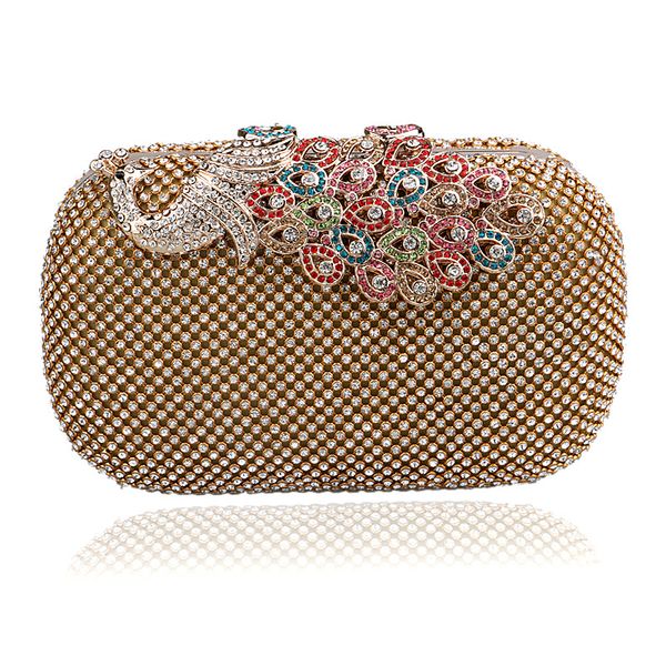 

diamond lady fashion clutch bag peacock evening bag