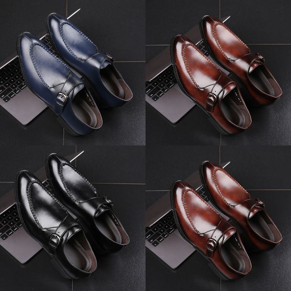 

2019 italian dress shoes men wedding party shoes casual loafer male designer flat shoes plus size 38-48, Black
