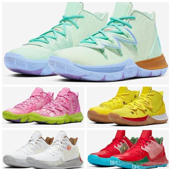 

2019 корзины кирия губка 5s тренеры irving 5 squidward горных oreo друзья patrick спорт кроссовки дез chaussures сша 7-12, White;red