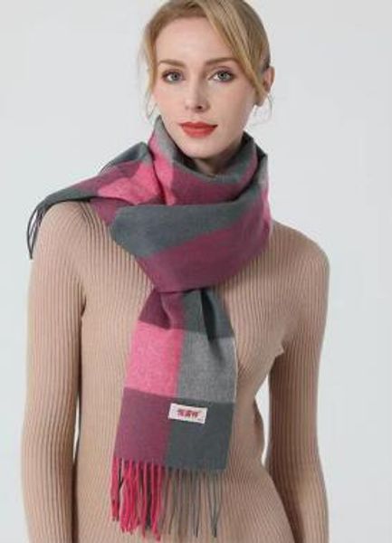 

the latest autumn and winter warm women's wool scarf women's shawl scarf size 220 * 37cm, Black;white