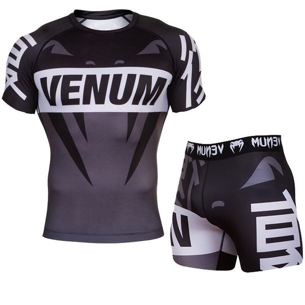 

elastic body-building clothes muay thai boxing shirt long sleeve sets, White;black