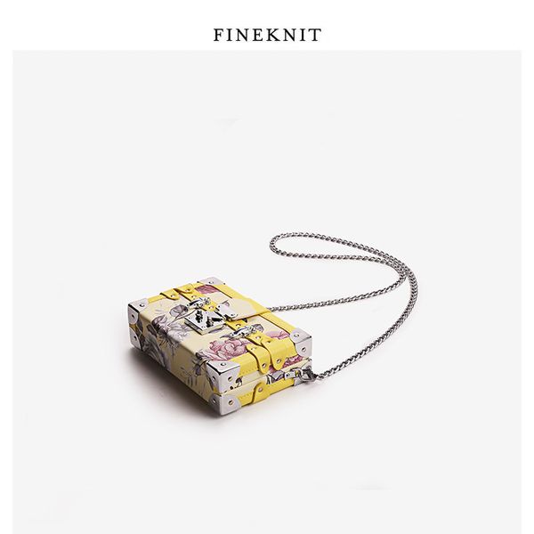 

so] fineknit summer new printing box bag small square package phone package messenger bag handbag