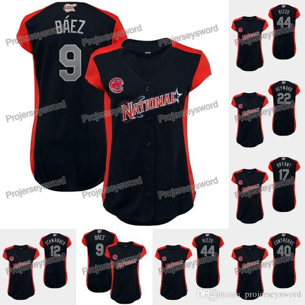 

Lady National League Chicago Javier Baez Cubs Jersey Anthony 44 Rizzo 22 Jason Heyward Kris 17 Bryant 12 Kyle Schwarber Willson Contreras