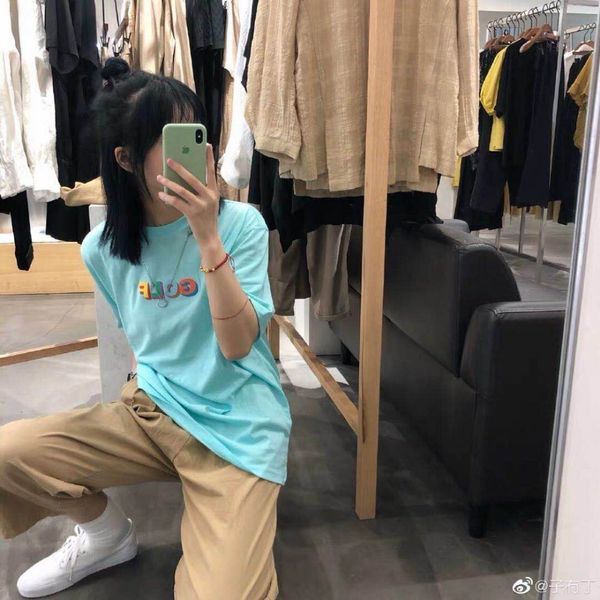 

new luxury golf wang golf shorts mens designer t shirts womens couple t shirt hip hop tide tee wholesale, White;black