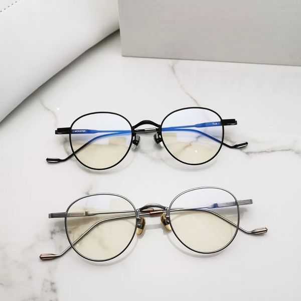 

korea titanium round eyeglasses frame optical frames glasses retro eyeglasses prescription men women myopia frames, Black