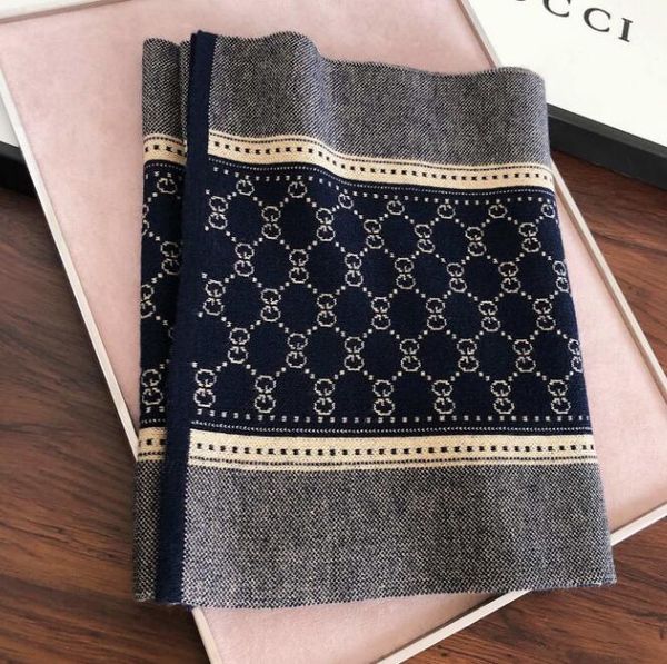 

new fashion luxury cashmere thermal designer cashmere scarf for men designed scarf 180*30cm, Blue;gray