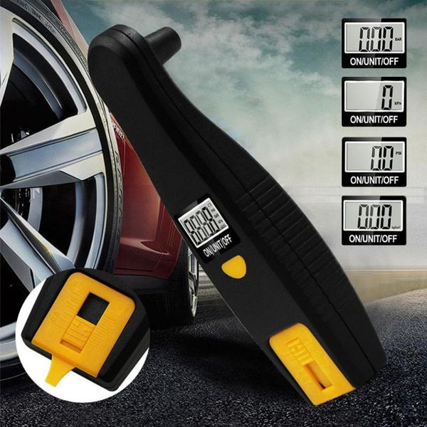 

auto lcd display accuracy wheel tire air pressure gauge tyre tester vehicle motorcycle car 5-150 psi/kpa/bar/kg/cm2 detector