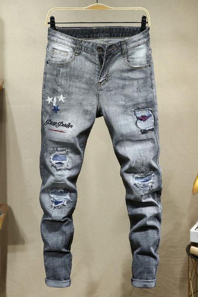 

ww0232 мода мђжкие джин 2020 runway Ѭоконй ил евѬопейкий дизайн паѬи мђжка, Blue