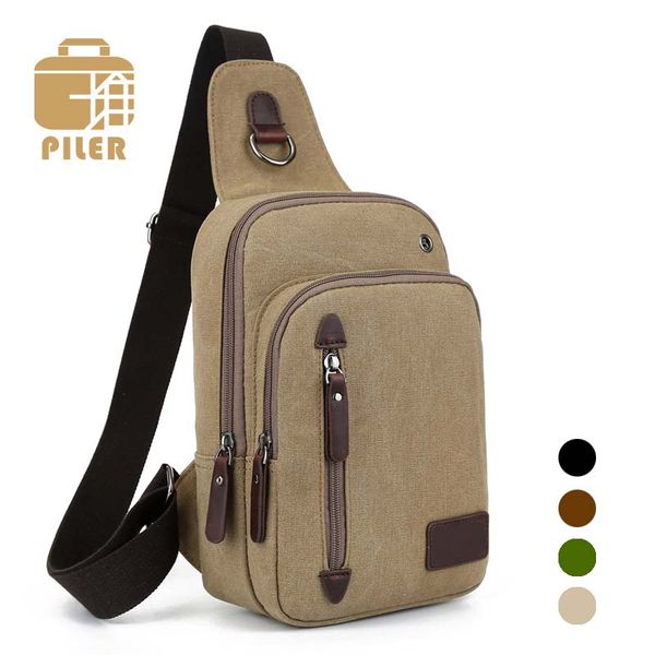 

2020 casual men chest pack canvas vintage shoulder bags mens messenger bags fashion classic crossbody shoulder bag
