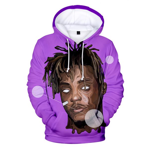 

juice wrld men's autumn hoodie fashion women's winter sweatshirt brand couples wear new arrival in 2020 eu size wholesale, Black