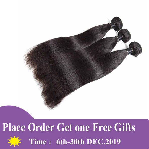 

бразильских человеческих волосы weave связка straight natural black 100% малазийские человеческие волосы пучки remy бразильского straight vi