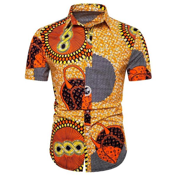 

klv men's summer new style hawaiian printed short-sleeved shirt fashion blouse camisas para hombre 2020 new 040720, White;black