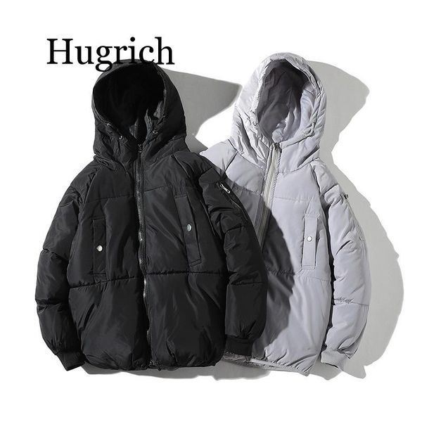 

winter jacket men clothes 2019 casual hooded collar fashion thick windbreaker coat men parka outerwear warm snow parkas, Black