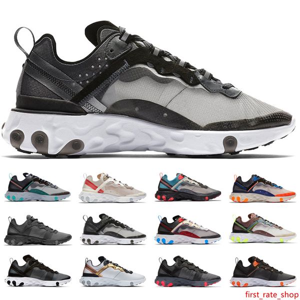 

react element 55 87 running shoes men women white black royal tint blue desert sand mens designer trainer sports sneaker wholesale