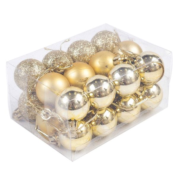 

24pcs glitter christmas balls baubles xmas tree hanging ornament home decor well