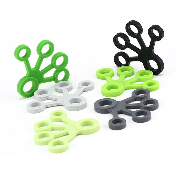 

3 levels silicone resistance bands finger strength stretcher exerciser hand rehabilitation gripper ring guitar finger exercisers