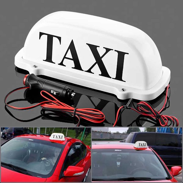

white taxi cab waterproof lamp magnetic car vehicle indicator lights