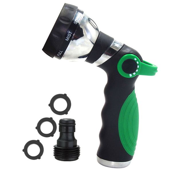 

water gun garden hose nozzle hand sprayer 8 patterns car wash adjustable watering spray gun pistol garden watering 2020 new