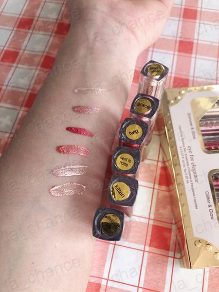 

Dropshipping Новый Stila Eye For Elegance набор Shimmer Glitter Liquid EyeShadow 6шт Дорожный набор для макияжа Gl