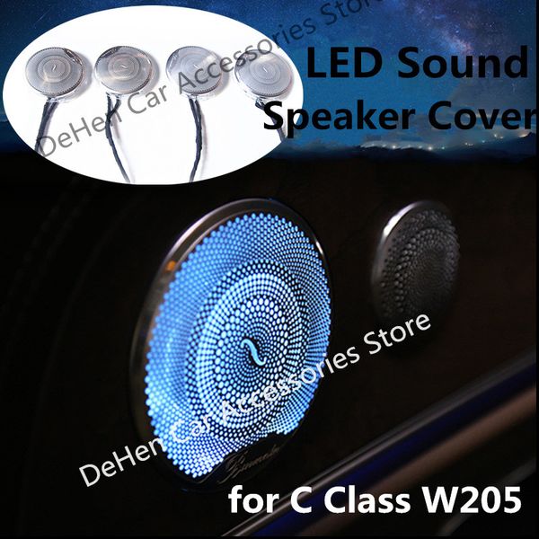 

для c class w205 2015-2020 led аудио звук динамик крышка 3/12/64 цвета отделка крышка чехол эмблема 4 шт. / компл