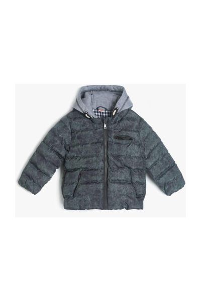 

koton kids green pattern baby boy coat, Black;brown