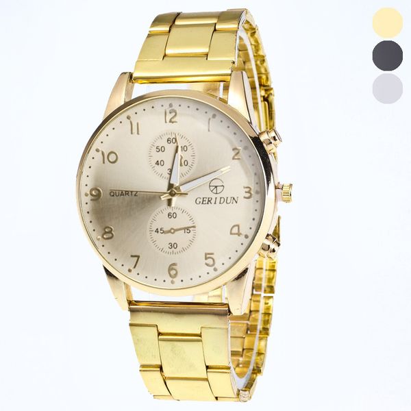 

wristwatch gift female mens gold watches diamond dial gold steel analog quartz wrist watch for bracelet clock, Slivery;brown