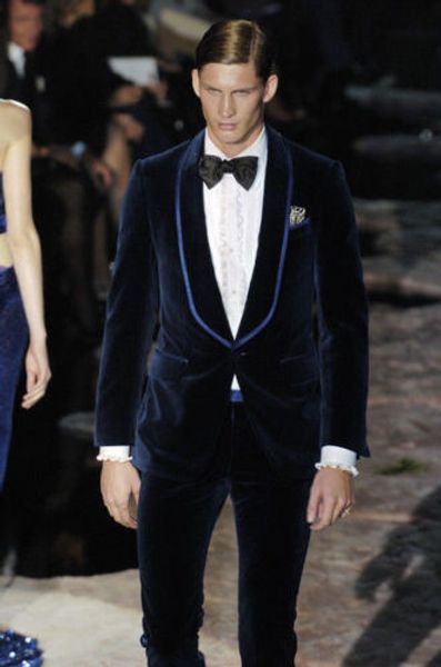 

dark blue men's new suit (dark blue jacket + black pants) 2 pieces suitable for wedding xinlang dress ball business suit, White;black