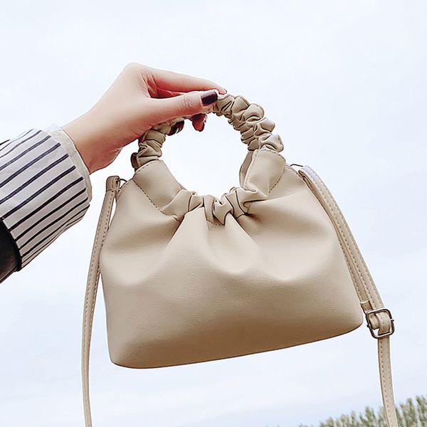 

pu leather cloud tote bags for women 2020 solid color shoulder messenger bag female handbags and purses travel totes