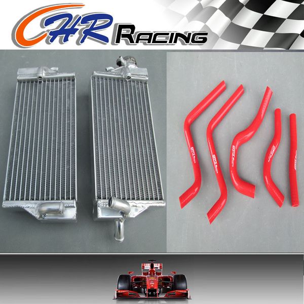

aluminum radiator & red hose for cr 125 r cr125r cr125 2-stroke 2002 2003