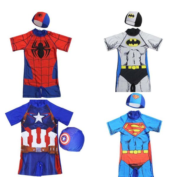 

children swimsuit one piece swimwear iron man bathing suit swimming boys kids sport baby beachwear