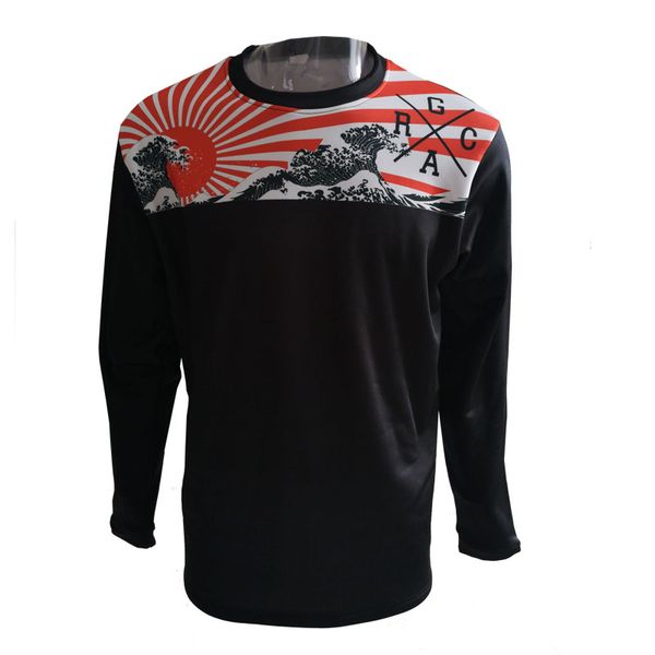 

racing jackets man's bike long sleeve downhill jersey breathable quick dry full retro cycling motocross, Black;red