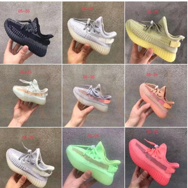 

2020 kids baby yeezy kids yeezys yezzy 350 v2 shoes kanye west toddler shoes running shoes sports trainers sneakersa857#, Black