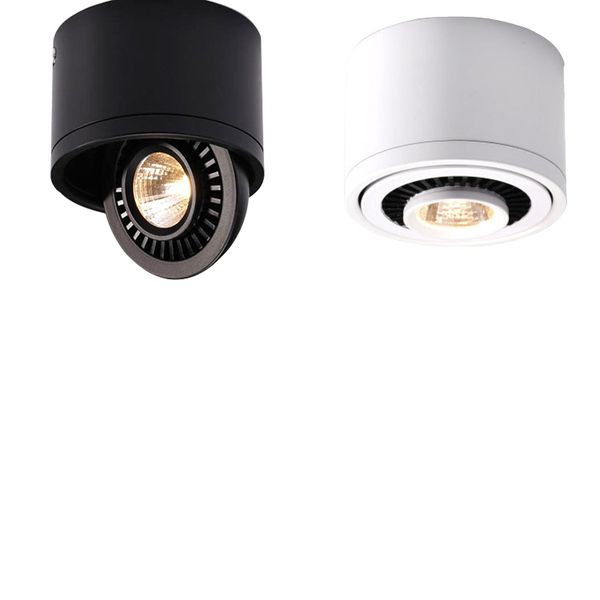 

cob led встраиваемый потолочный светильник 3w 7w 10w 18w накладные светодиодные потолочные лампы пятно света 360 градусов вращения led вниз