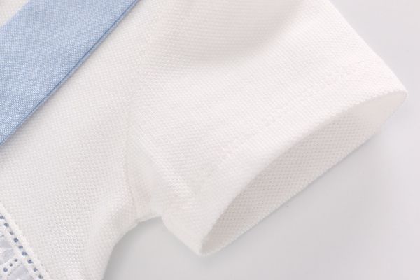 

vlinder 2018 new cute casual summer baby girls boys newborn patcgwork bowknot cotton clothes short sleeves infant bodysuit, White