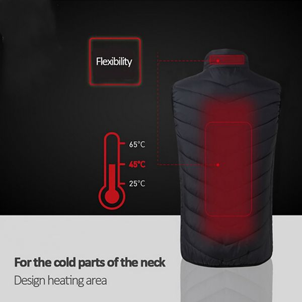 

outdoor supplies usb heated vest men women coat feather thermal heated jacket winter temperature adjustable electric vest, Gray;blue