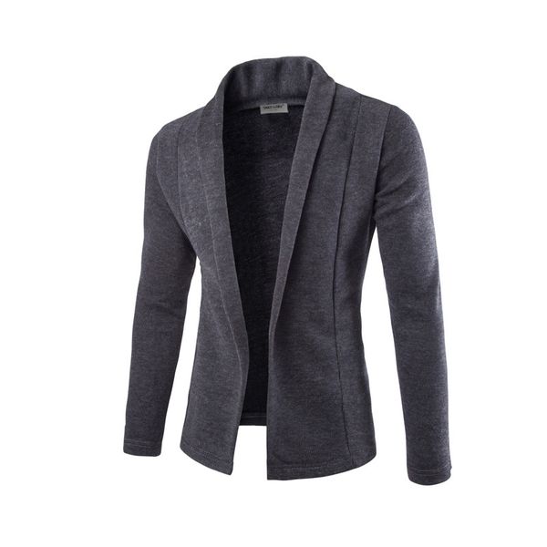 

autumn men's knitted blazers sweaters slim fit casual cardigan sweater pull homme solid winter warm outwear blazer men 2xl, White;black