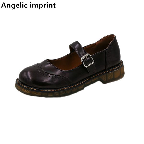 

angelic imprint mori girl lolita shoes woman japan jk retro shoes lady women student college style sweet dress party 35-39, Black