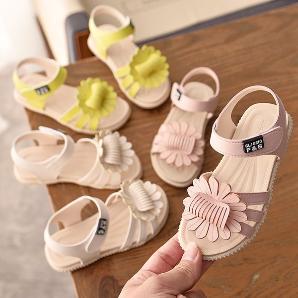 

kushyshoo 2020 summer new korean girls sandals princess daisy baby shoes children shoes toddler girl sandals beach shoes kids t200507, Black;red