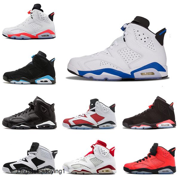 

wholesale 6s mens basketball shoes unc carmine angry bull sport blue infrared marron men trainers sneaker 6 sports shoe size 8-13 on sale, Black