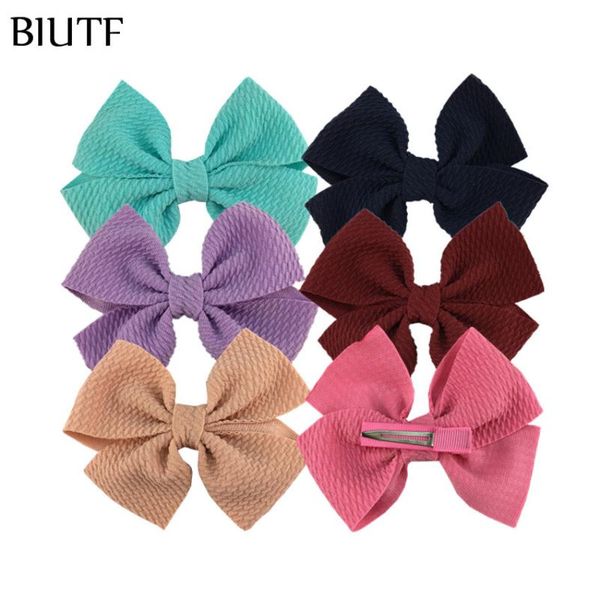 

100pcs/lot diy boutique 4'' seersucker hair bow with/without hair clip kids party headwear hdj160, Slivery;white
