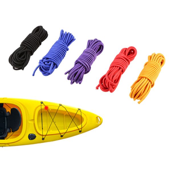 

5 meters 4mm / 5mm kayak boat elastic bungee cord rope fishing rod/ kayak paddle leash for canoe safety rod leash surfing