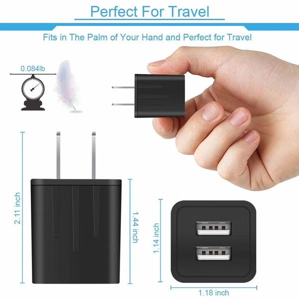 

amazon ul fcc certified 5v 2.1a usb charger travel wall charger mobile phone power adapter for iphone samsung lg huawei universal