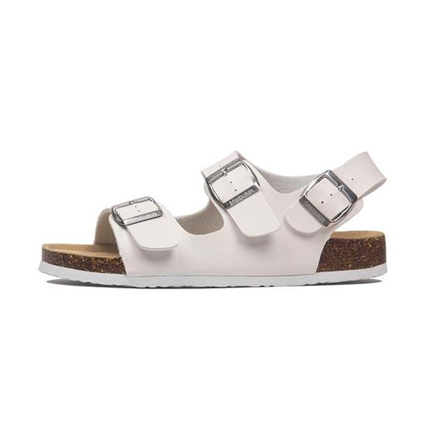 

cosmagic 2020 new summer beach cork sandals casual women outside non-slip black white double buckle sandalias shoe y200620
