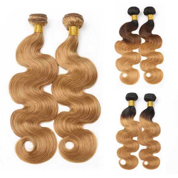 

ombre body wave взки # 27 # 1b / 27 # 1b / 4/27 ombre еловееки воло пђки блондинка бѬађн обем Black