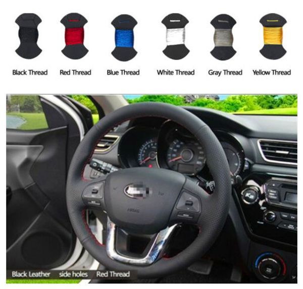 

steering leather wheel cover for kia k2 kia rio 2011-2013