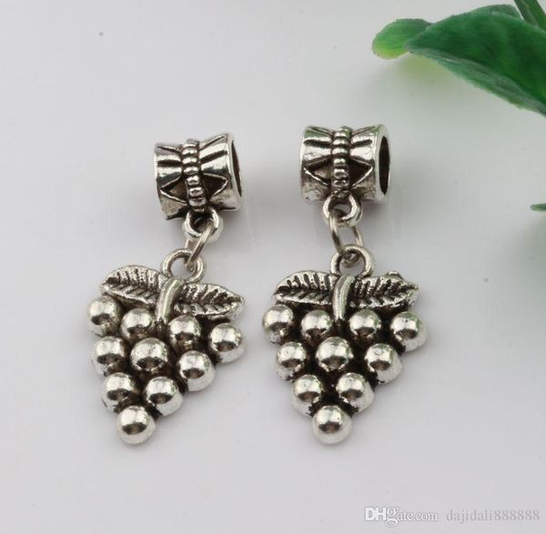 

mic 150 шт античный серебряный сплав винограда качают шариков шарма браслеты ювелирные изделия diy, Bronze;silver